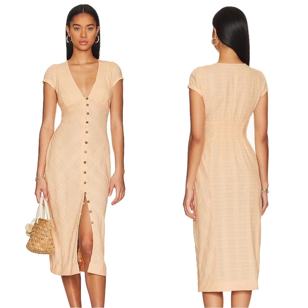 NWOT Free People New in Town Midi Dress in Belle Of Georgia Size: Small